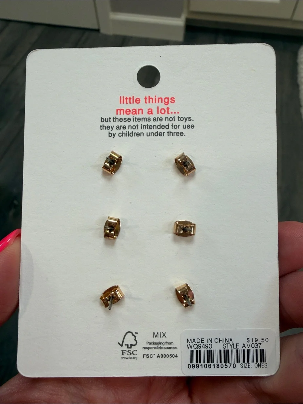 crewcuts Multicolor Rainbow Gemstone Earring Set for Kids